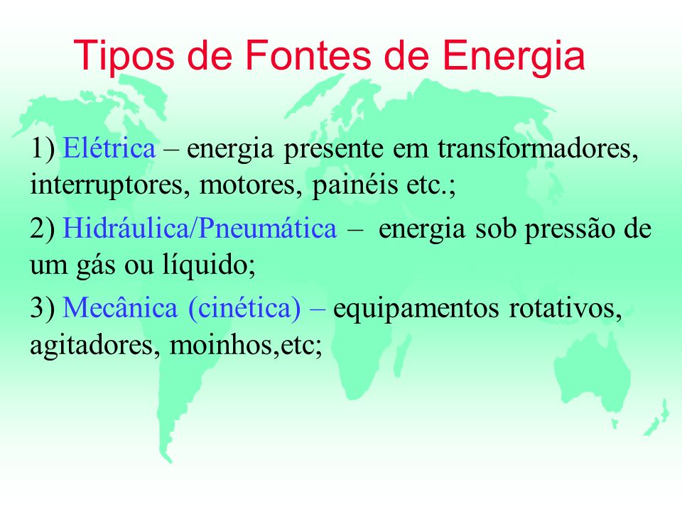 Tipos de Fontes de Energia