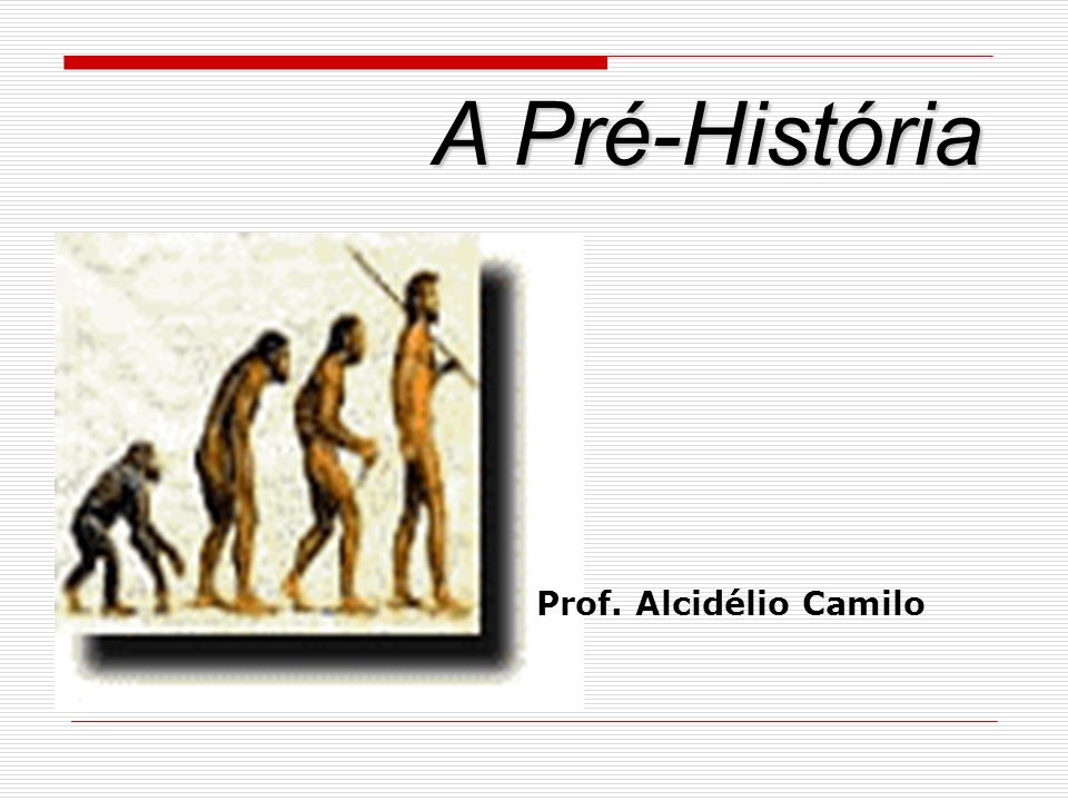 A Pré-História Prof. Alcidélio Camilo