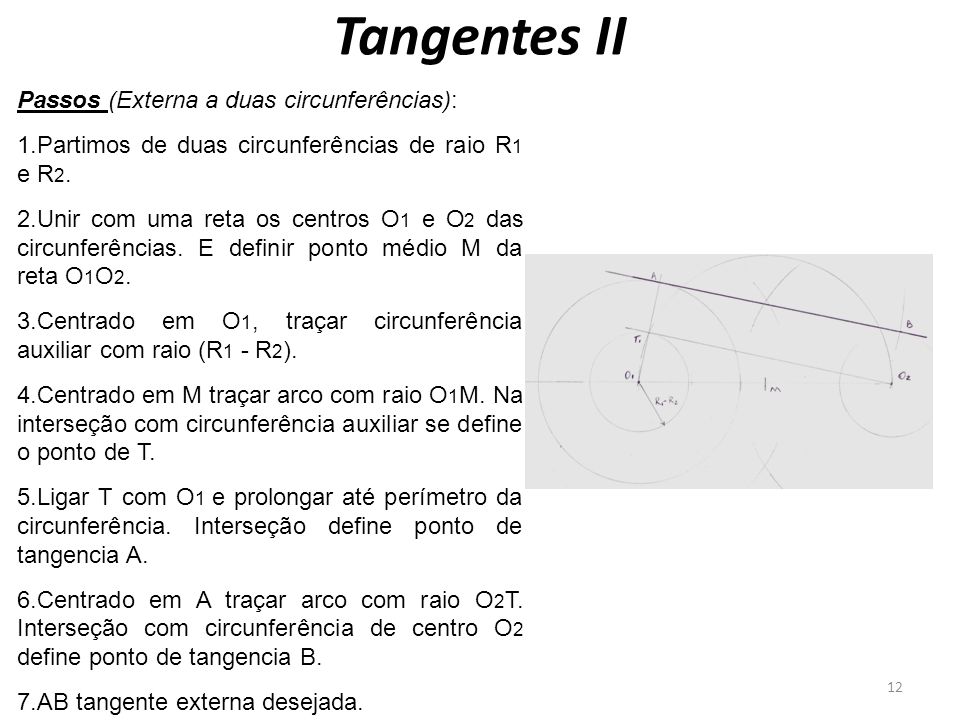 Tangentes II Passos (Externa a duas circunferências):