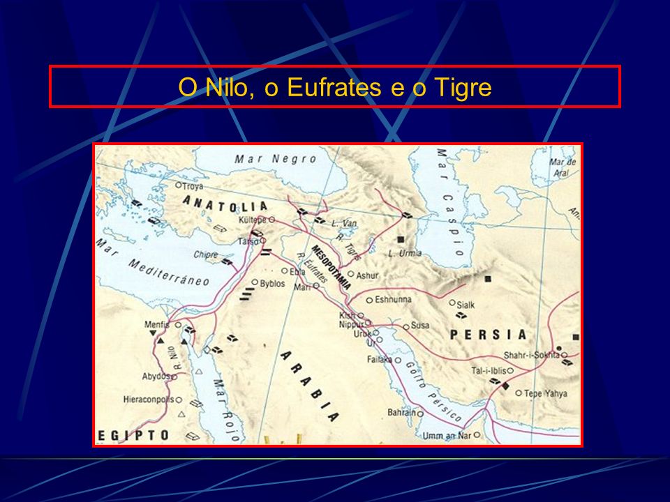 O Nilo, o Eufrates e o Tigre