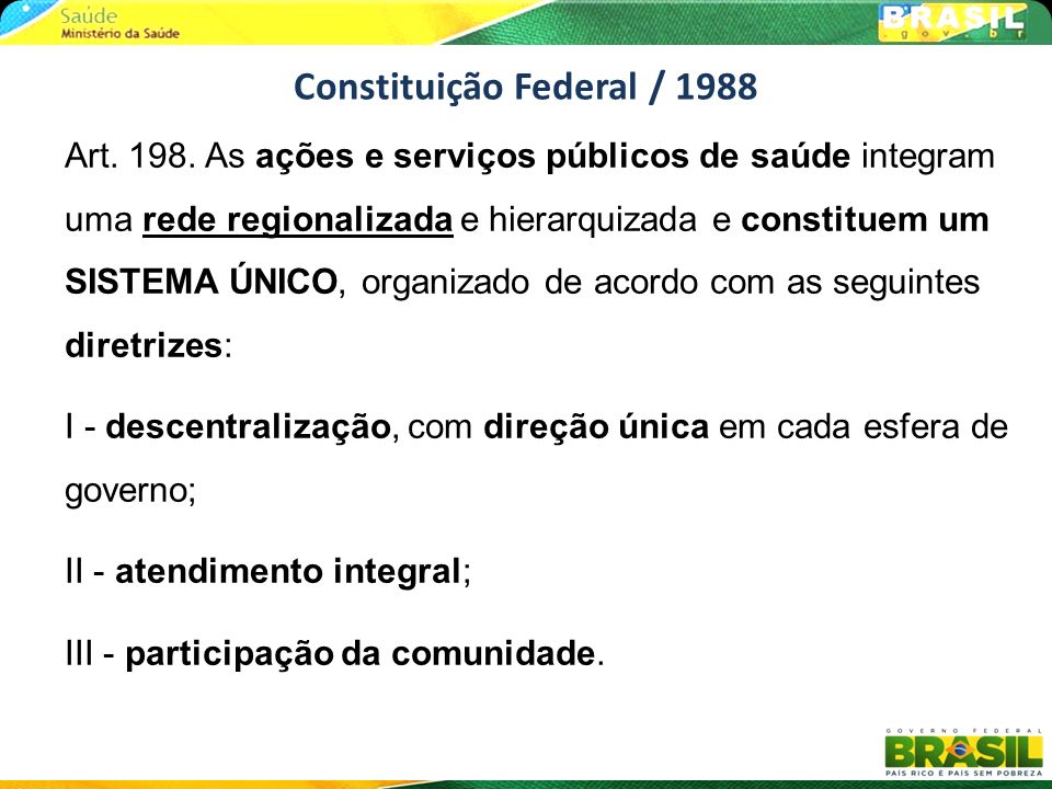 Constituição Federal / 1988