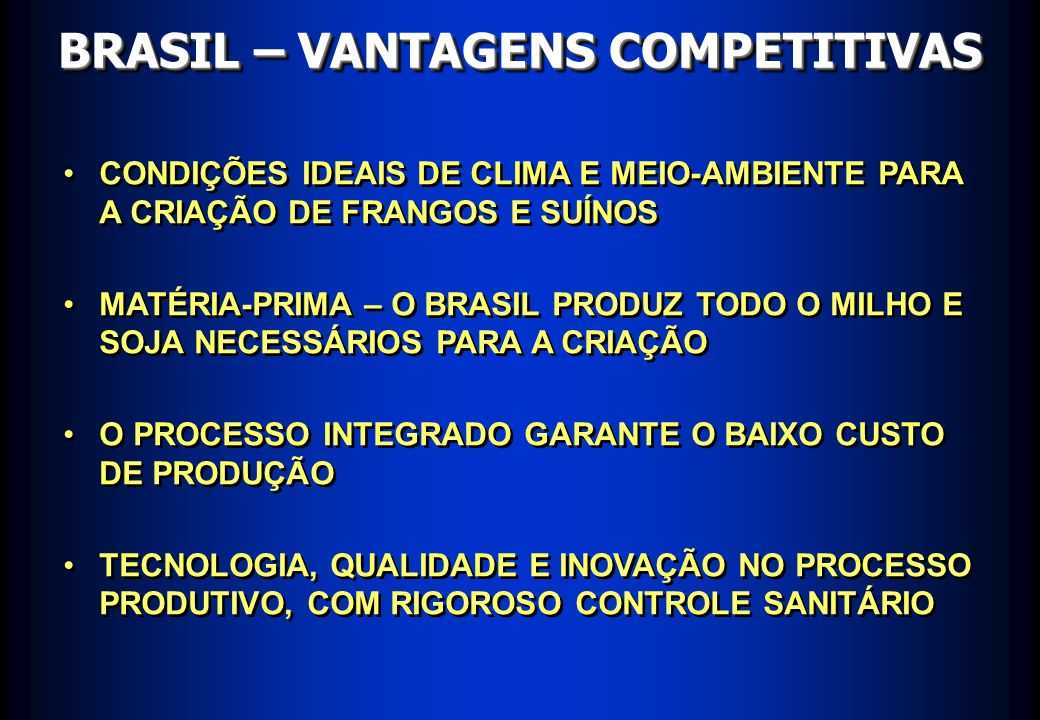 BRASIL – VANTAGENS COMPETITIVAS