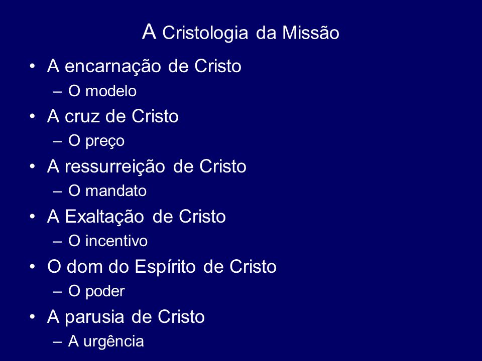 A Cristologia da Missão