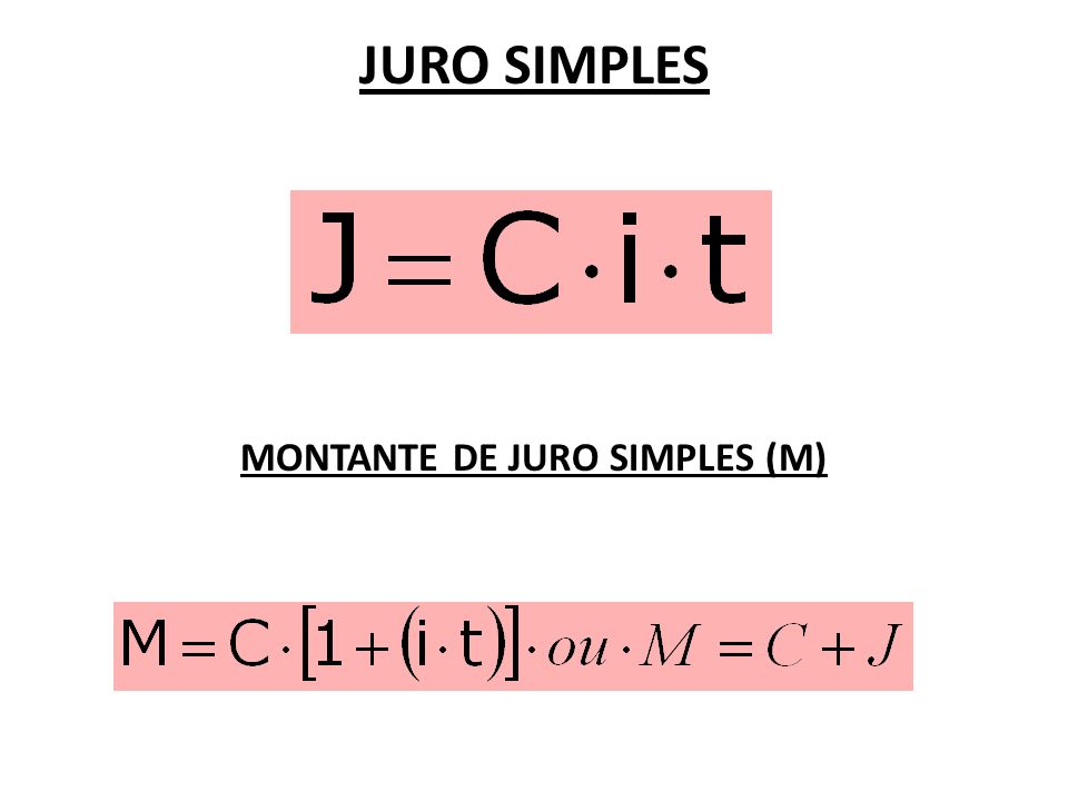 MONTANTE DE JURO SIMPLES (M)