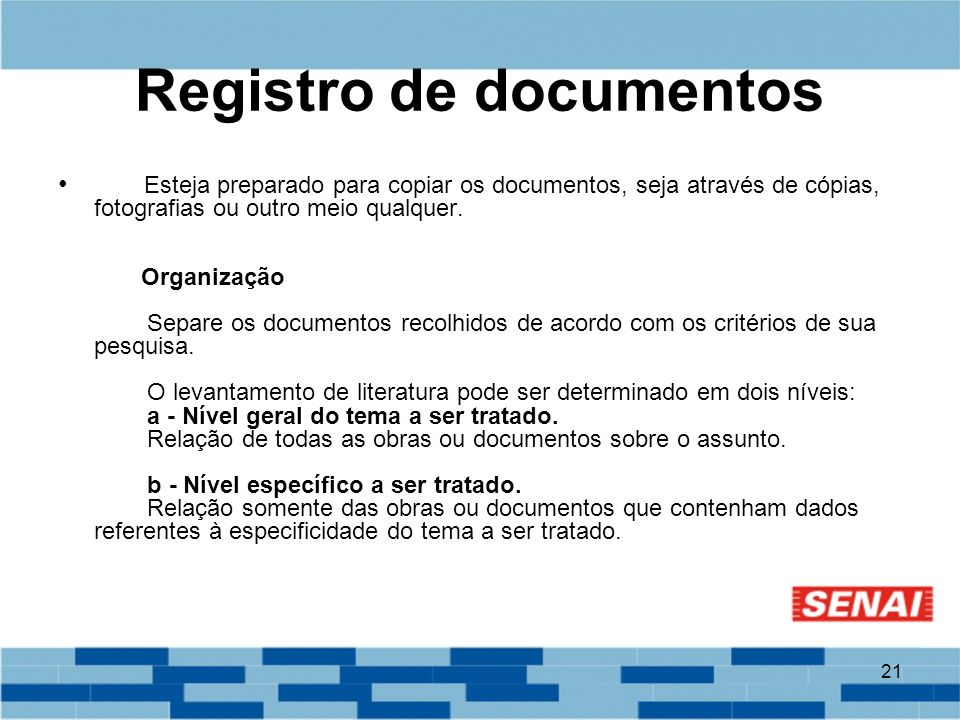 Registro de documentos