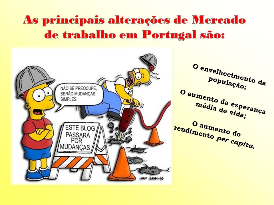 As principais alterações de Mercado de trabalho em Portugal são: