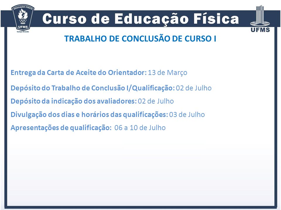 TRABALHO DE CONCLUSÃO DE CURSO I