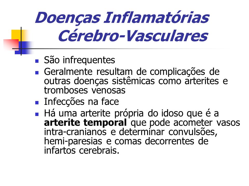 Doenças Inflamatórias Cérebro-Vasculares