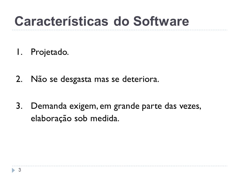 Características do Software