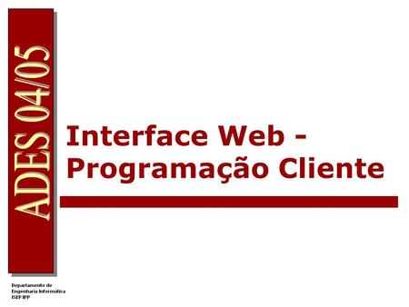 Interface Web - Programação Cliente