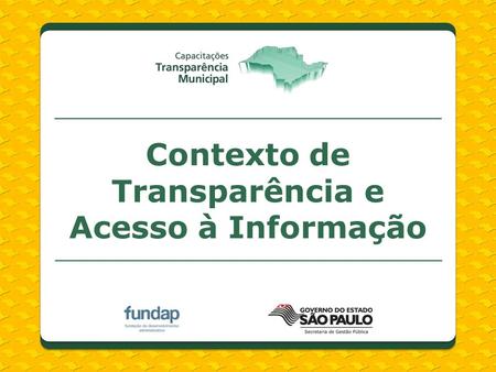 Contexto de Transparência e Acesso à Informação