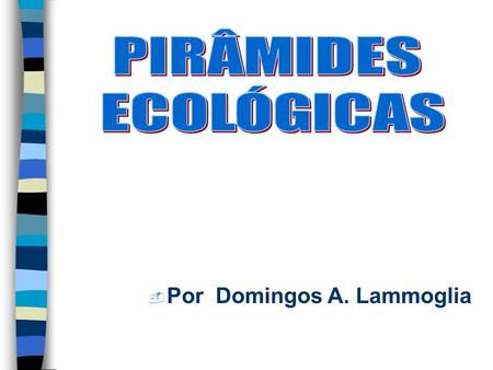 PIRÂMIDES ECOLÓGICAS Por Domingos A. Lammoglia.