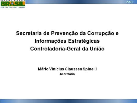 Secretaria de Prevenção da Corrupção e Informações Estratégicas