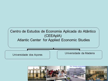 Centro de Estudos de Economia Aplicada do Atântico (CEEAplA) Atlantic Center for Applied Economic Studies Universidade dos Açores Universidade da Madeira.