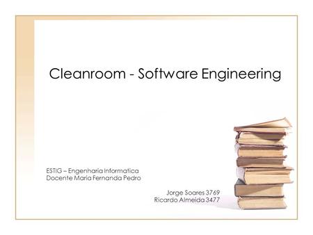 Cleanroom - Software Engineering