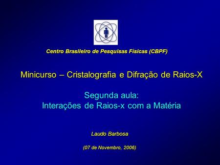 Laudo Barbosa (07 de Novembro, 2006)