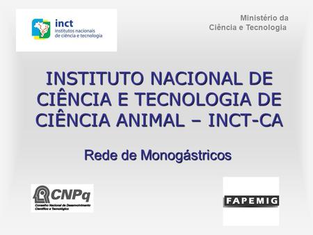 INSTITUTO NACIONAL DE CIÊNCIA E TECNOLOGIA DE CIÊNCIA ANIMAL – INCT-CA
