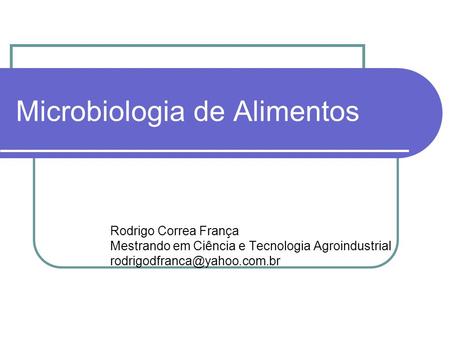 Microbiologia de Alimentos