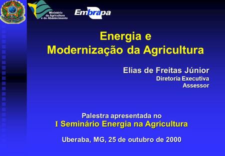 Energia e Modernização da Agricultura