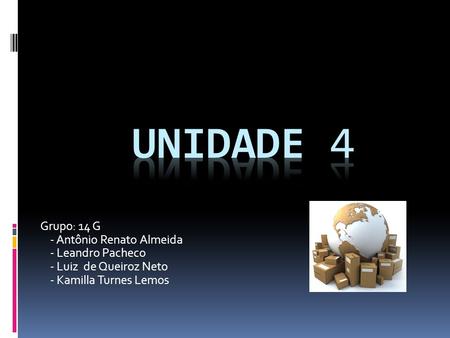 Unidade 4 Grupo: 14 G - Antônio Renato Almeida - Leandro Pacheco