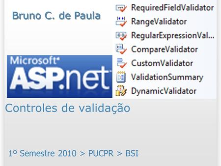 Controles de validação 1º Semestre 2010 > PUCPR > BSI Bruno C. de Paula.