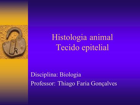 Histologia animal Tecido epitelial
