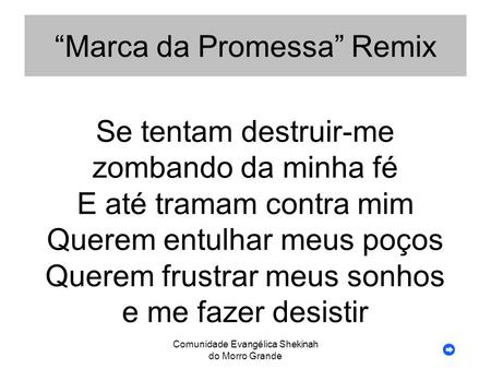 “Marca da Promessa” Remix