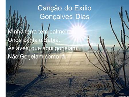 Canção do Exílio Gonçalves Dias