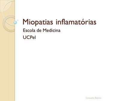 Miopatias inflamatórias