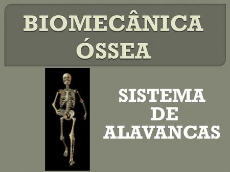 BIOMECÂNICA ÓSSEA SISTEMA DE ALAVANCAS.