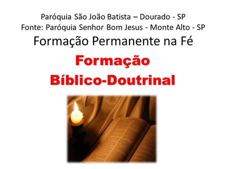 Formação Bíblico-Doutrinal