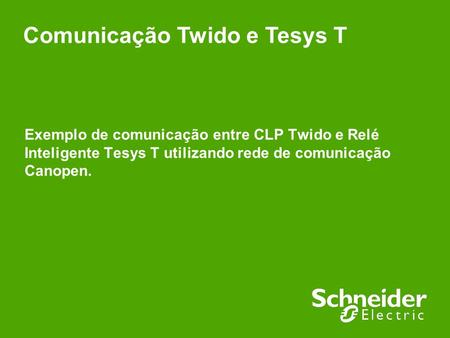 Comunicação Twido e Tesys T