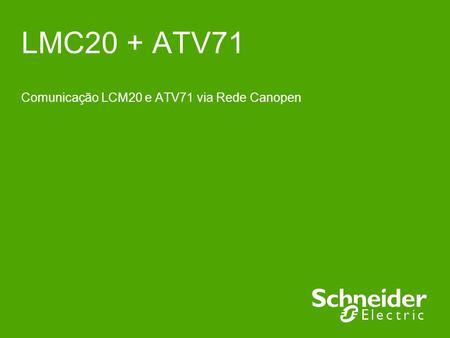 Comunicação LCM20 e ATV71 via Rede Canopen