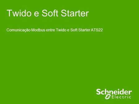 Comunicação Modbus entre Twido e Soft Starter ATS22