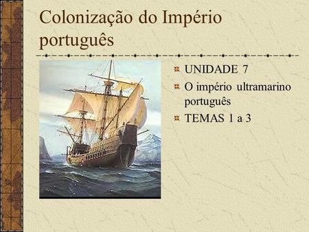 Colonização do Império português