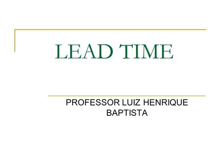 PROFESSOR LUIZ HENRIQUE BAPTISTA