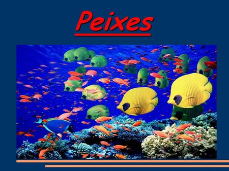 Peixes Peixes. Introdução Foi na água que surgiu a vida no planeta. Também no meio aquático desenvolveram-se os primeiros organismos vertebrados: os peixes.