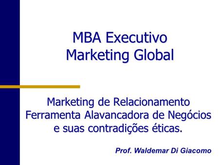 MBA Executivo Marketing Global