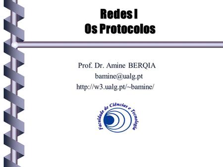 Redes I Os Protocolos Prof. Dr. Amine BERQIA