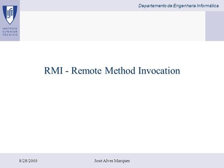 RMI - Remote Method Invocation