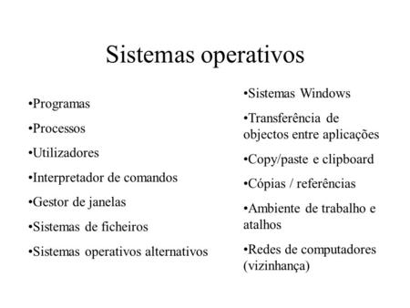 Sistemas operativos Sistemas Windows