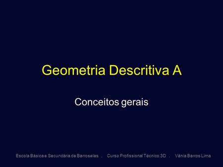 Geometria Descritiva A