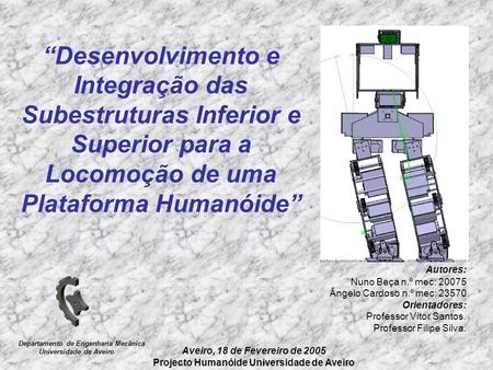 Projecto Humanóide Universidade de Aveiro