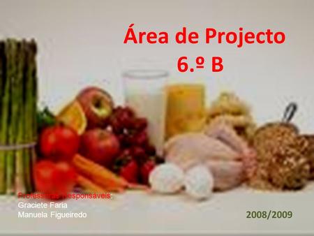 Área de Projecto 6.º B 2008/2009 Professoras Responsáveis: