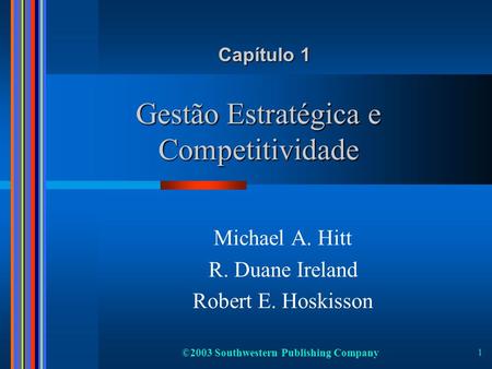Gestão Estratégica e Competitividade