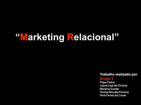 “Marketing Relacional”