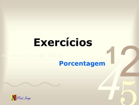 Exercícios Porcentagem.