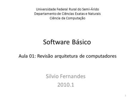 Software Básico Silvio Fernandes