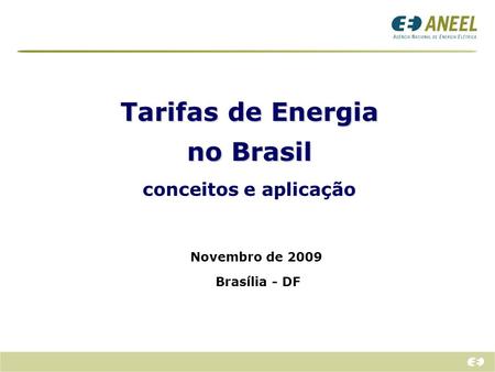 Tarifas de Energia no Brasil