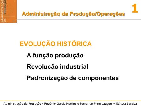 EVOLUÇÃO HISTÓRICA A função produção Revolução industrial